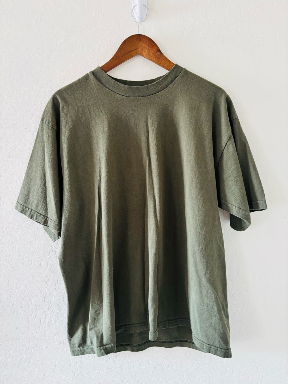 Pro Club Heavyweight Men’s Olive Green Blank T-Shirt XL Streetwear Tee